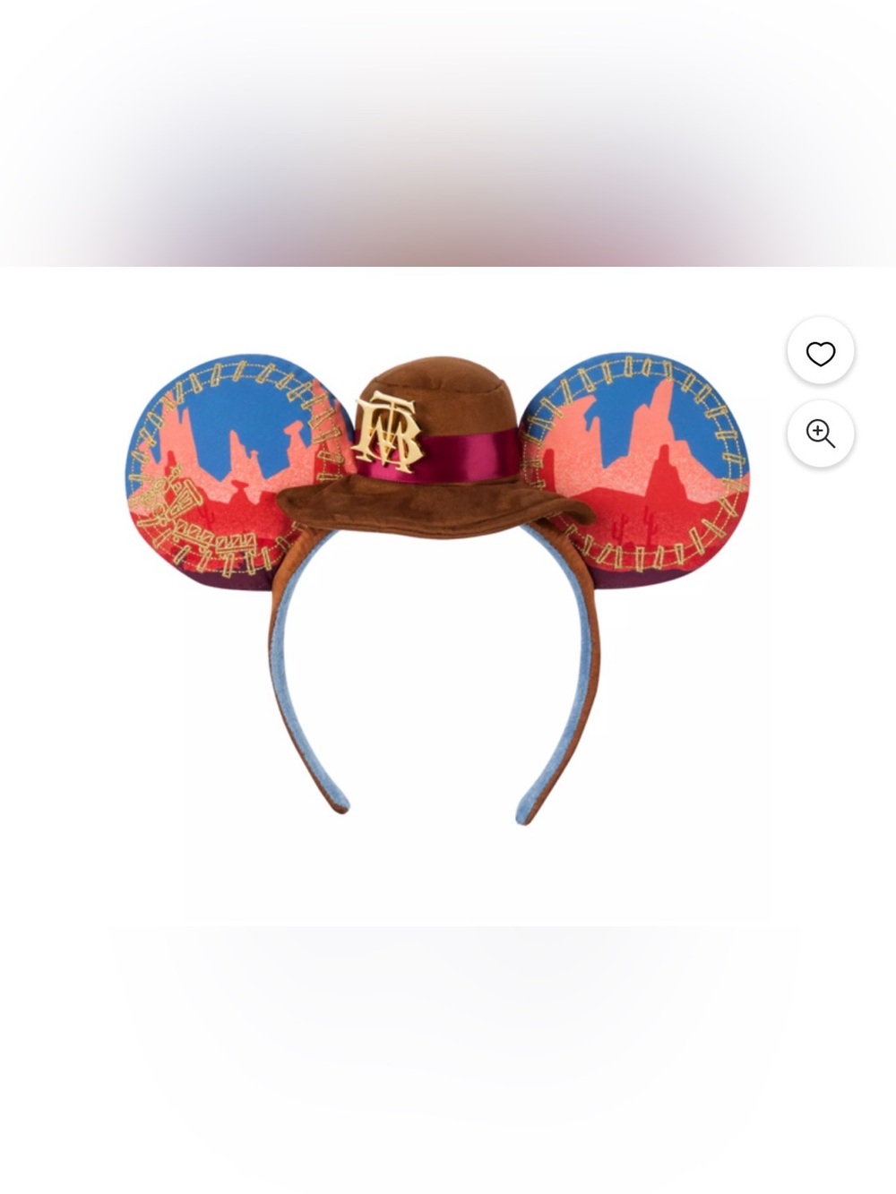 NWT Disneyland resort Big Thunder Mountain plush Mickey ears